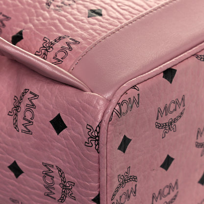 MCM Visetos Studded Retro Trilogie Stark Backpack Pink 9 of 14
