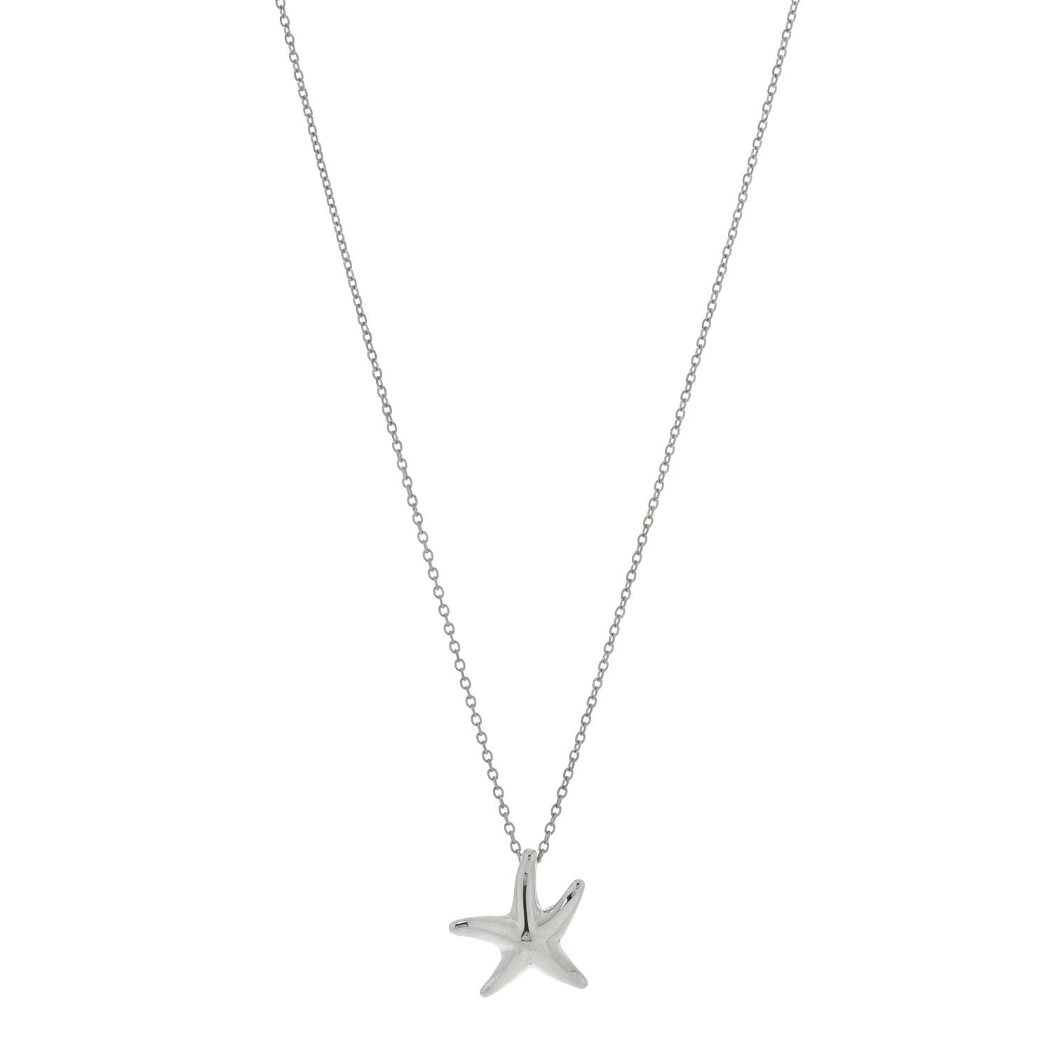 Tiffany Sterling Silver 15mm Elsa Peretti Starfish Pendant Necklace 1 of 4
