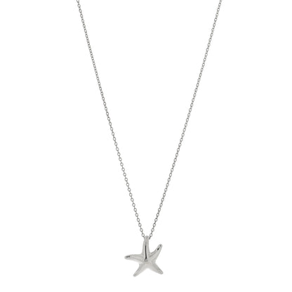 Tiffany Sterling Silver 15mm Elsa Peretti Starfish Pendant Necklace 1 of 4