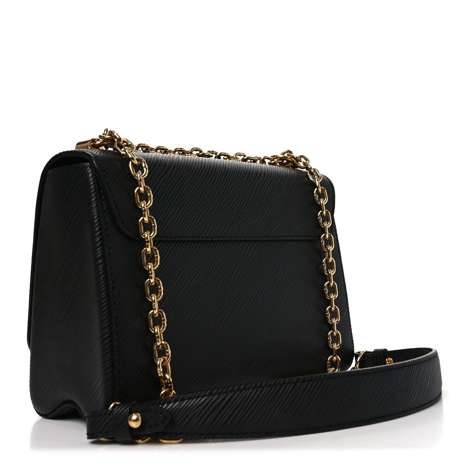 Louis Vuitton Epi Studded Sol Twist Shoulder Bag MM Black 3 of 9