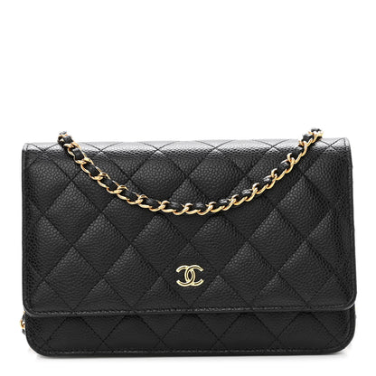 Chanel Caviar Quilted Wallet on Chain WOC Black 1 of 11