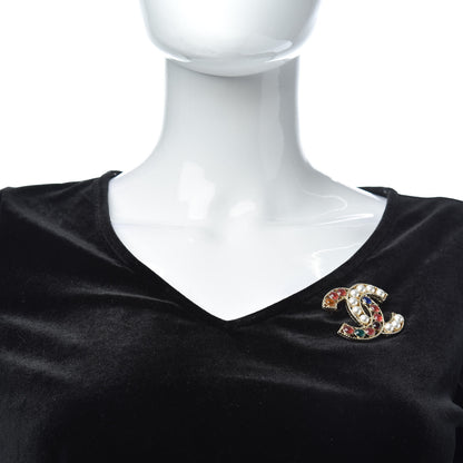 Chanel Pearl Gripiox CC Brooch Multicolor Light Gold 2 of 5