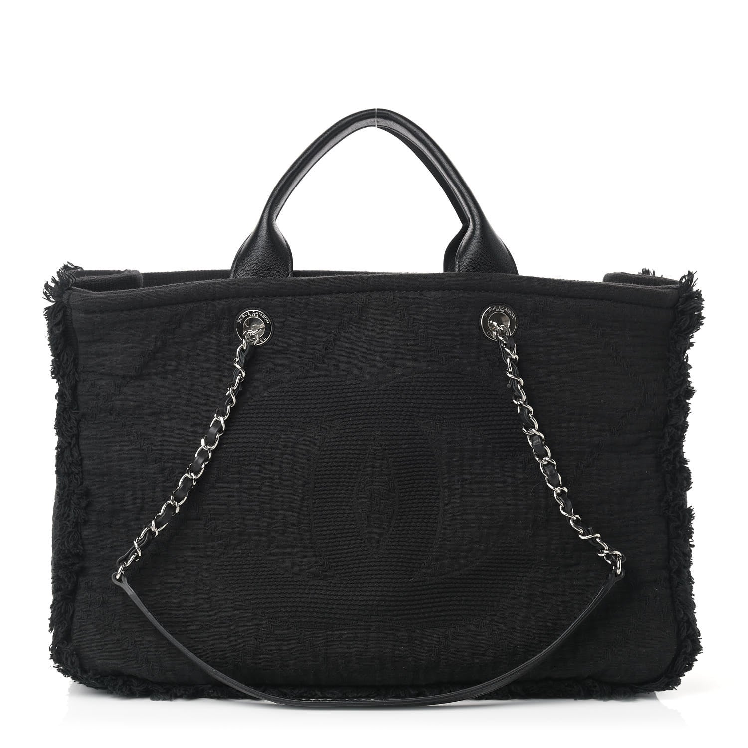 Chanel Canvas Extra Large Double Face Shopping Tote Black 1 of 9