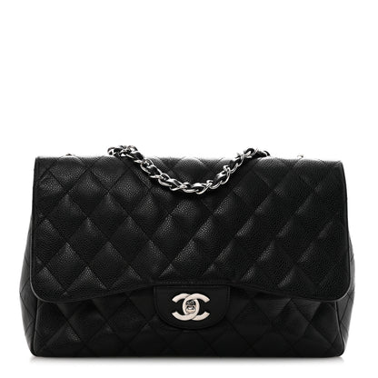 Chanel Caviar Quilted Jumbo Single Flap Black 1 of 10