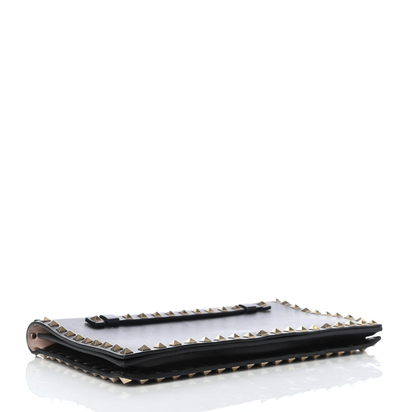Nappa Rockstud Wristlet Clutch Black