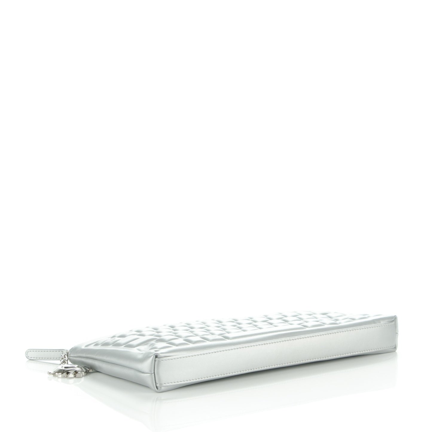 Metallic Calfskin Keyboard Pouch Silver