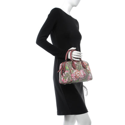 Gucci GG Supreme Monogram Blooms Small Boston Beige Multicolor Dry Rose 3 of 10