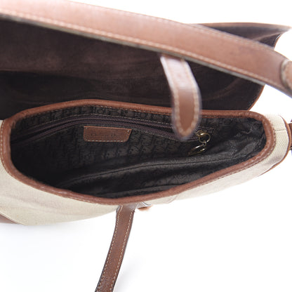 Christian Dior Canvas Calfskin Saddle Bag Beige 4 of 8