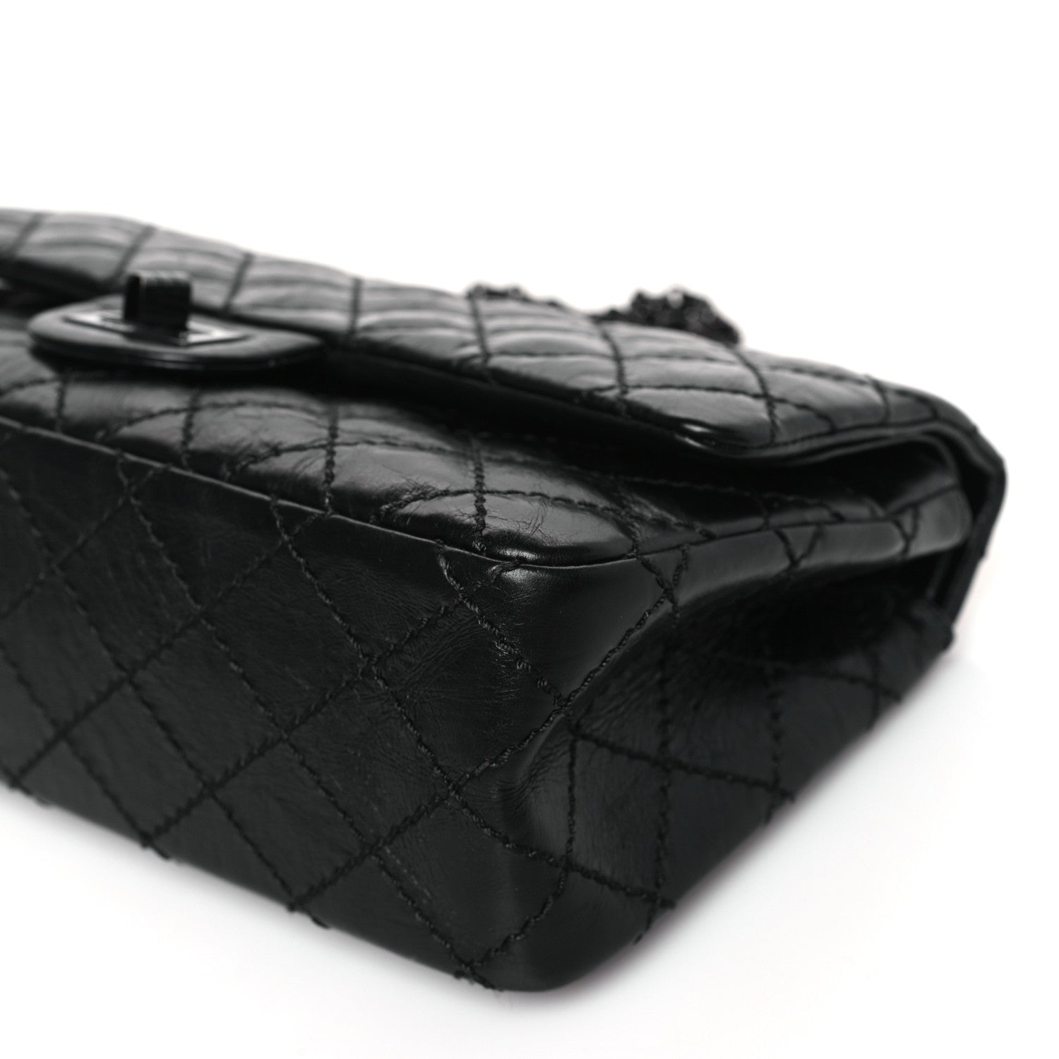 Chanel Aged Calfskin Quilted 2.55 Reissue 225 Flap So Black 9 of 9