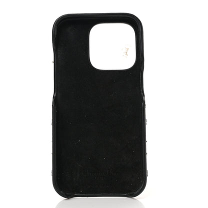 Christian Dior Lambskin Cannage Lady Dior Tech iPhone 14 Pro Case Black 3 of 5
