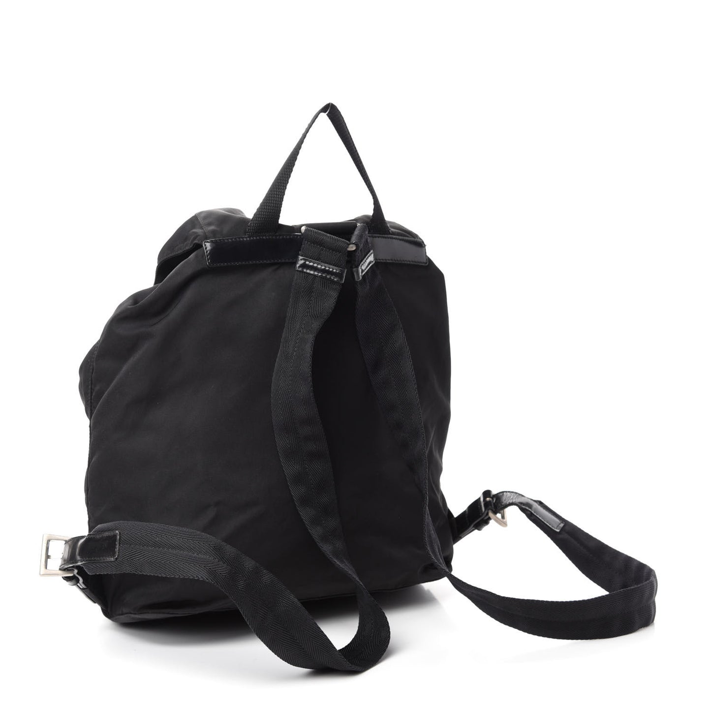 Nylon Vela Medium Cinch Backpack Black