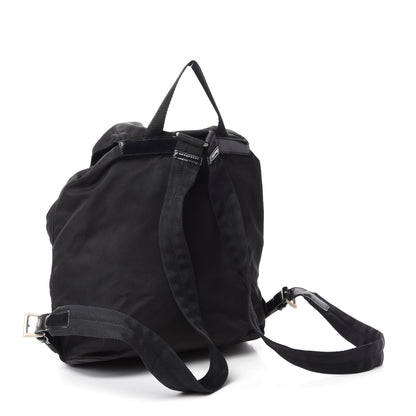 Prada Nylon Vela Medium Cinch Backpack Black 2 of 9