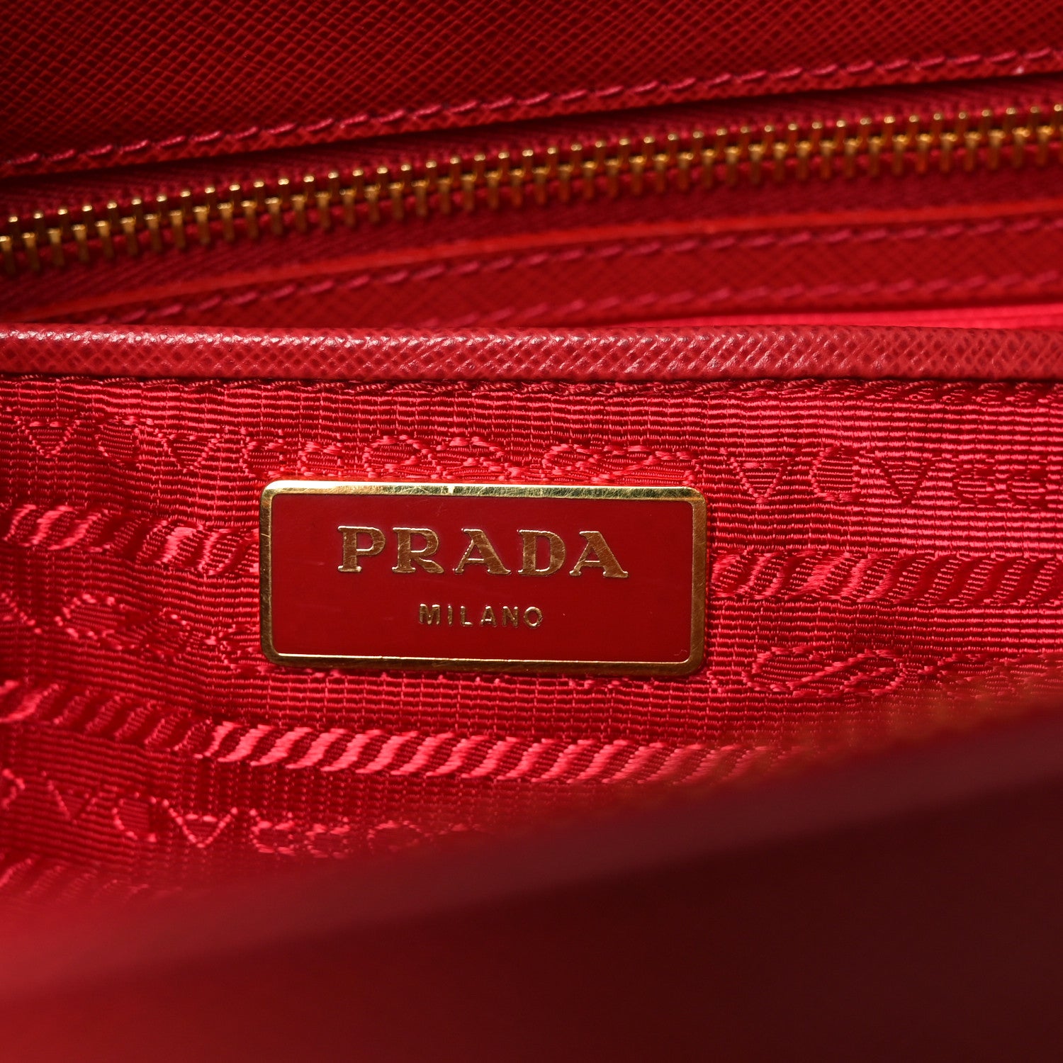 Prada Saffiano Lux Extra Large Galleria Double Zip Tote Fuoco 6 of 9