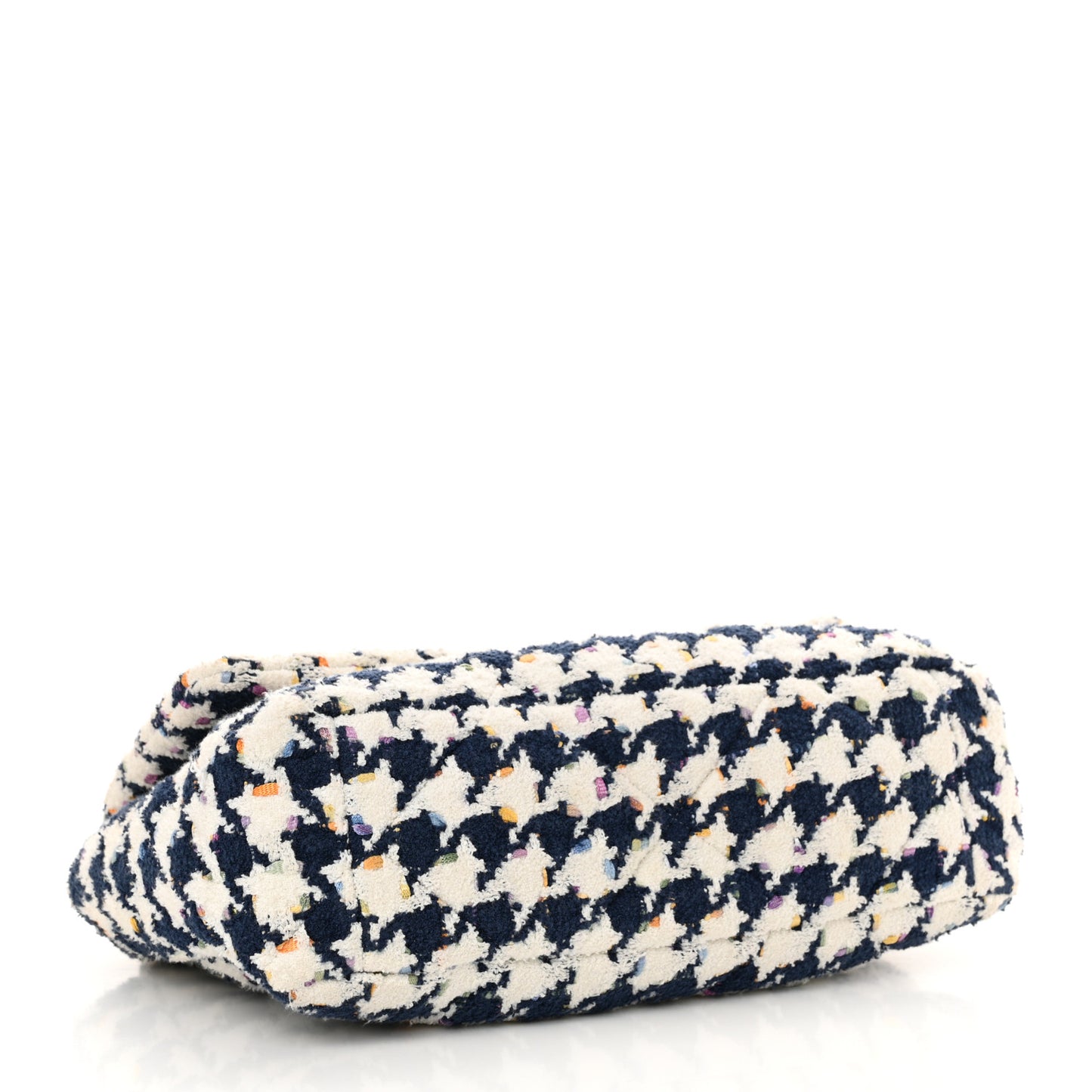 Tweed Quilted Large Chanel 19 Flap Ecru Navy Blue Multicolor