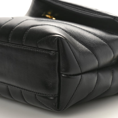 Saint Laurent Calfskin Y Quilted Monogram Toy Loulou Crossbody Bag Black 8 of 8