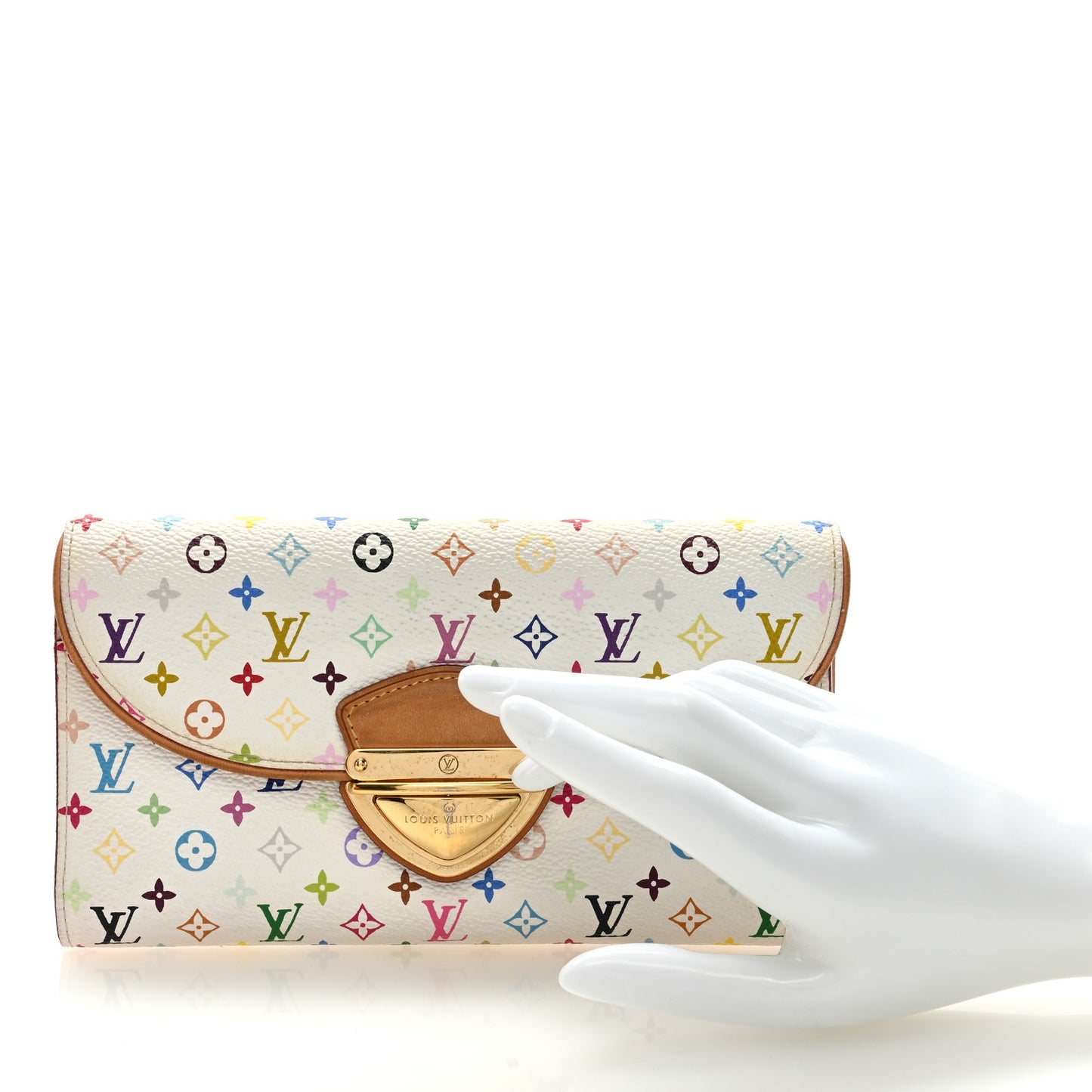 Monogram Multicolor Eugenie Wallet White Litchi