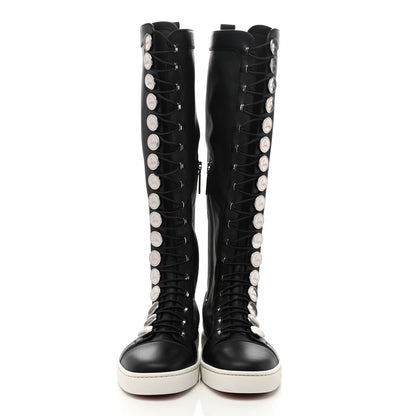 Christian Louboutin Calfskin Butchetta Uomo Over the Knee Boots 40.5 Black 2 of 12