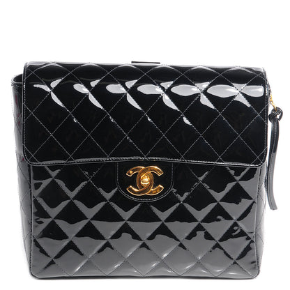 Chanel Patent Quilted Backpack Black 1 of 11