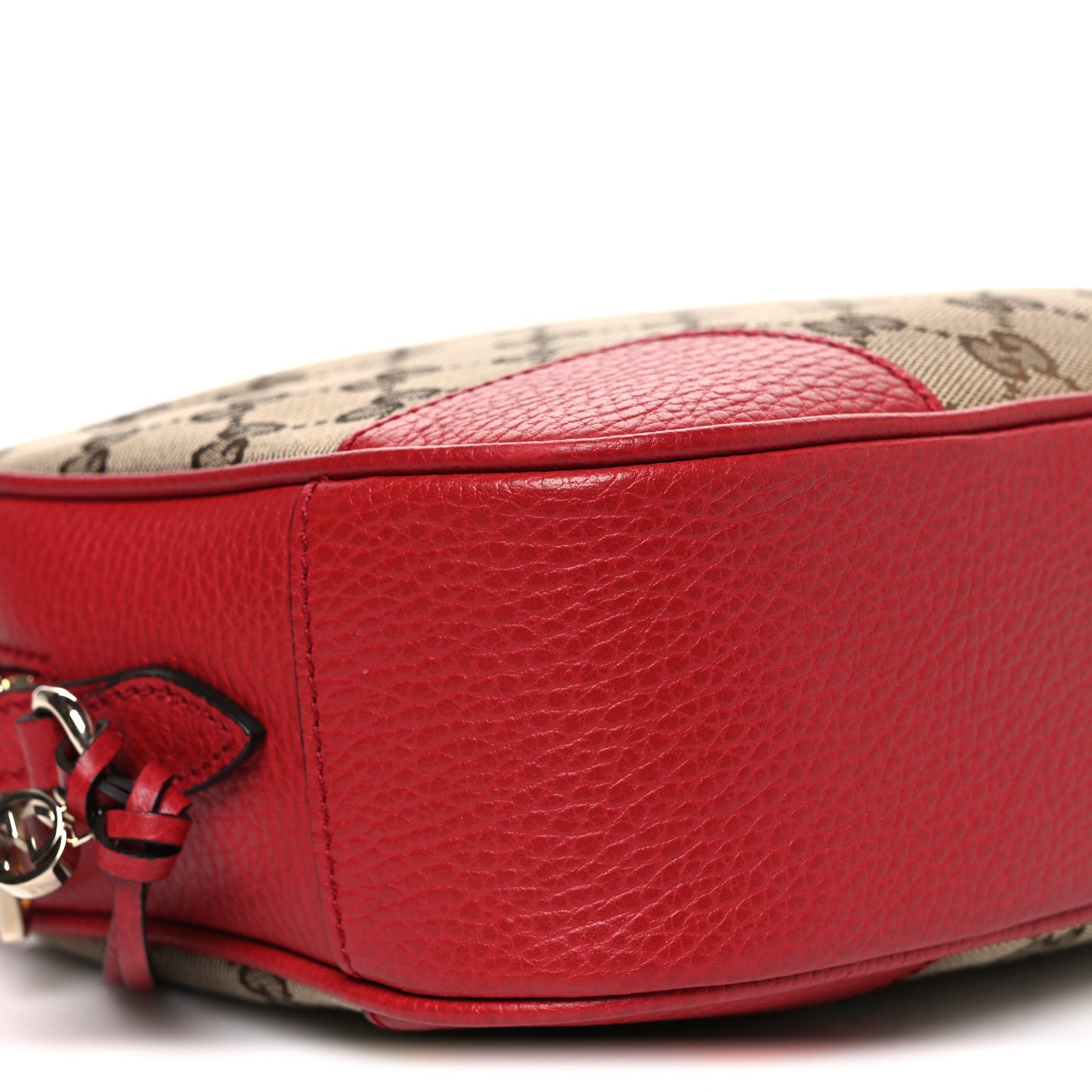 Gucci Monogram Dollar Calfskin Mini Bree Messenger Bag Red 9 of 10