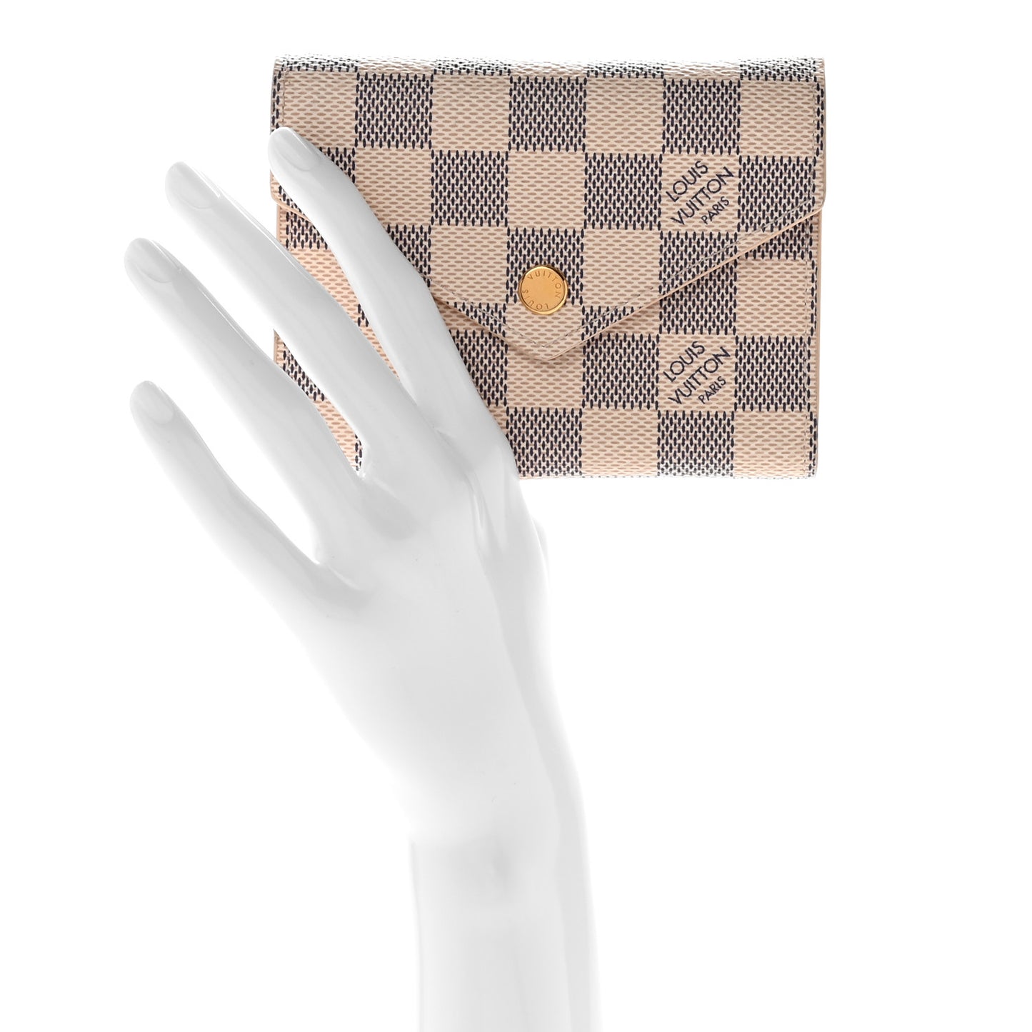 Damier Azur Victorine Wallet Rose Ballerine