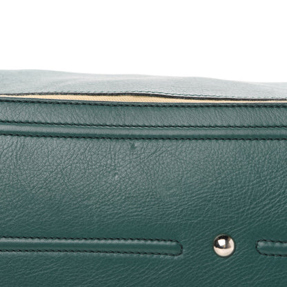 Saint Laurent Calfskin Canvas Large Muse Two Green Beige 9 of 12