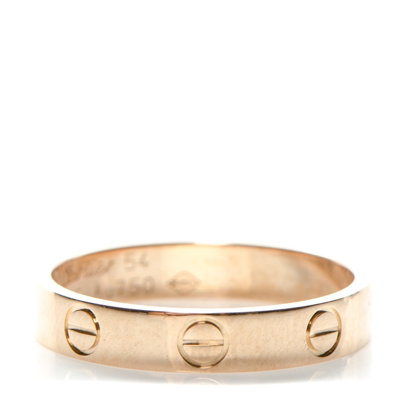 Cartier 18K Pink Gold 4mm LOVE Wedding Band Ring 54 7 1 of 5