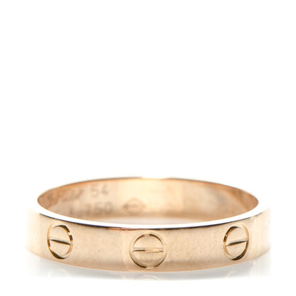 Cartier 18K Pink Gold 4mm LOVE Wedding Band Ring 54 7 1 of 5