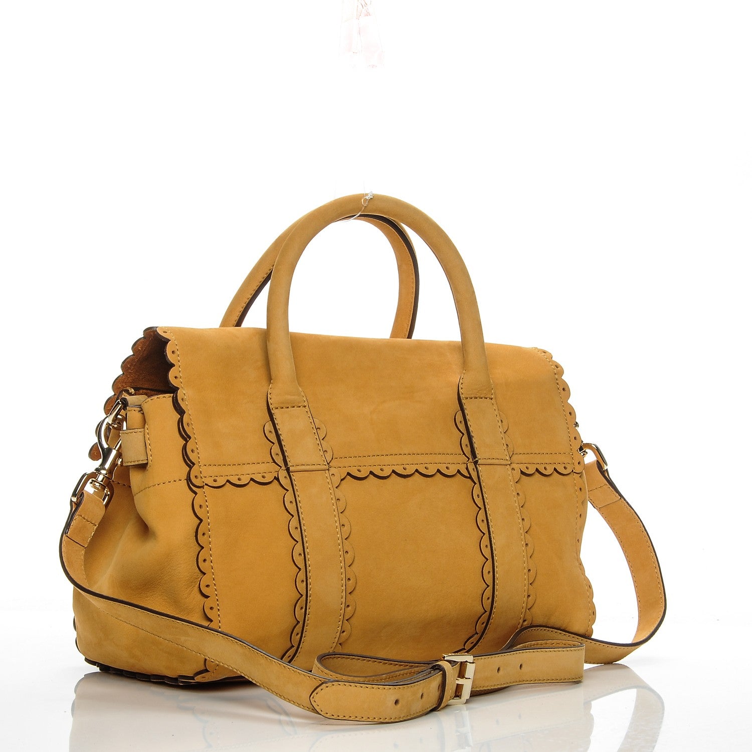Mulberry Smooth Nubuck Small Cookie Bayswater Satchel Ochre 3 of 8