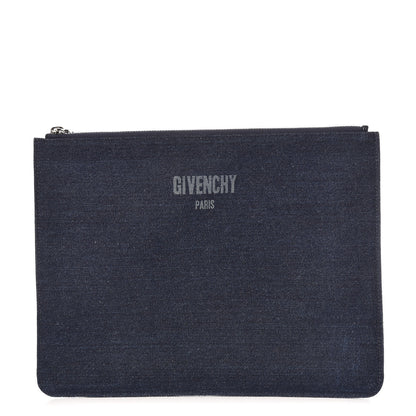 Givenchy Denim Medium Logo Pouch Blue 1 of 9