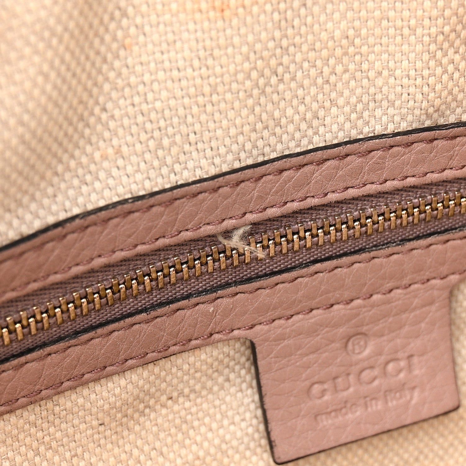 Gucci Pebbled Calfskin Small Soho Top Handle Bag Light Pink 11 of 15
