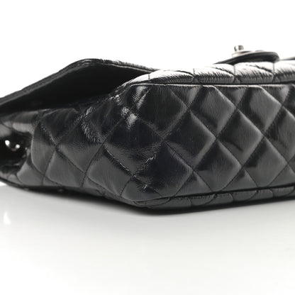 Chanel Crinkled Patent Quilted Jumbo Single Flap Black 9 of 10