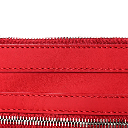 Balenciaga Smooth Calfskin Classic Silver Hardware Medium Clip Rouge Grenade 9 of 10