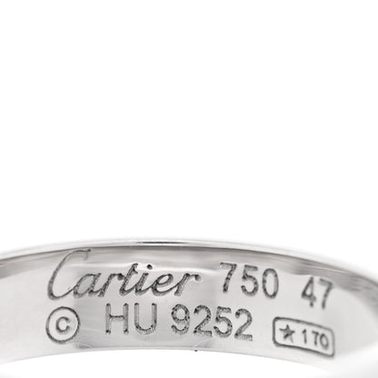 Cartier 18K White Gold 3.5mm LOVE Wedding Band Ring 47 4 4 of 4