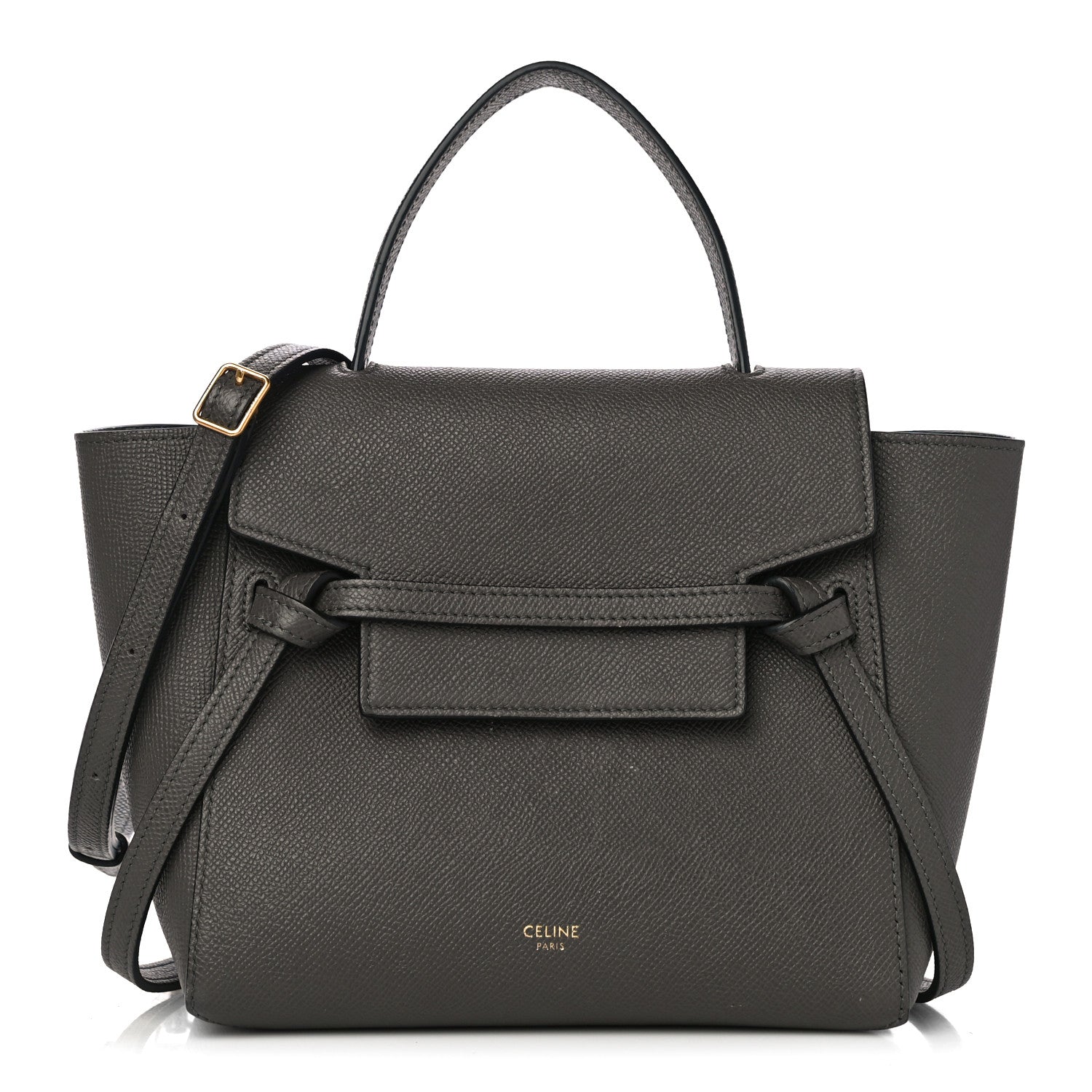 Celine Grained Calfskin Nano Belt Bag Grey 1 of 11