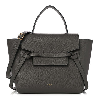Celine Grained Calfskin Nano Belt Bag Grey 1 of 11