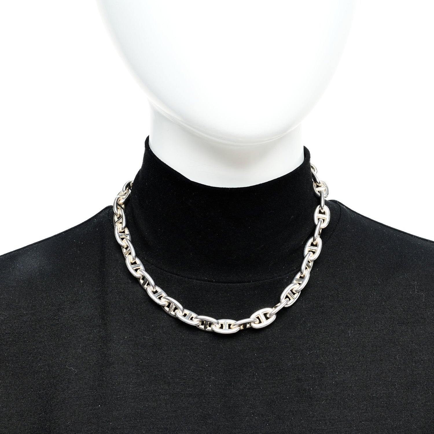 Hermes Sterling Silver Chaine D'Ancre Necklace 2 of 5