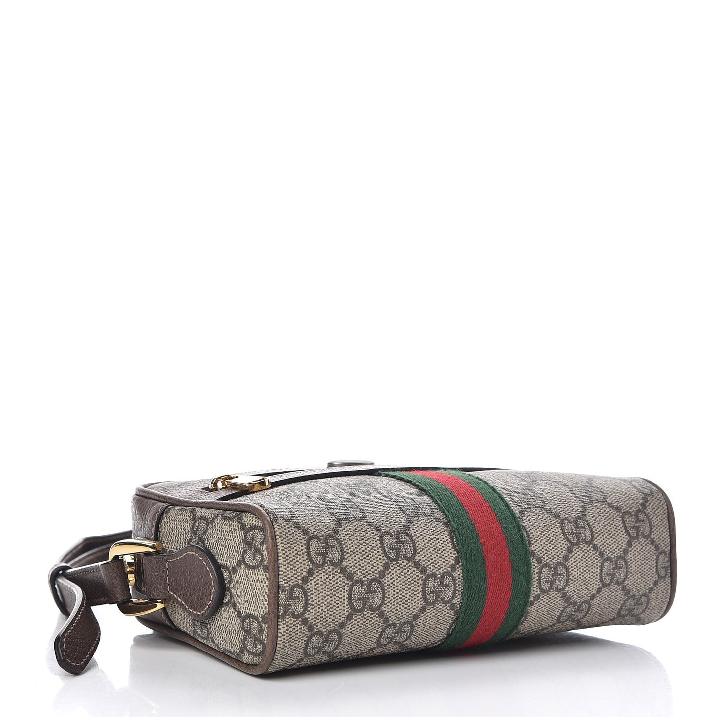 GG Supreme Monogram Web Mini Ophidia Shoulder Bag Brown