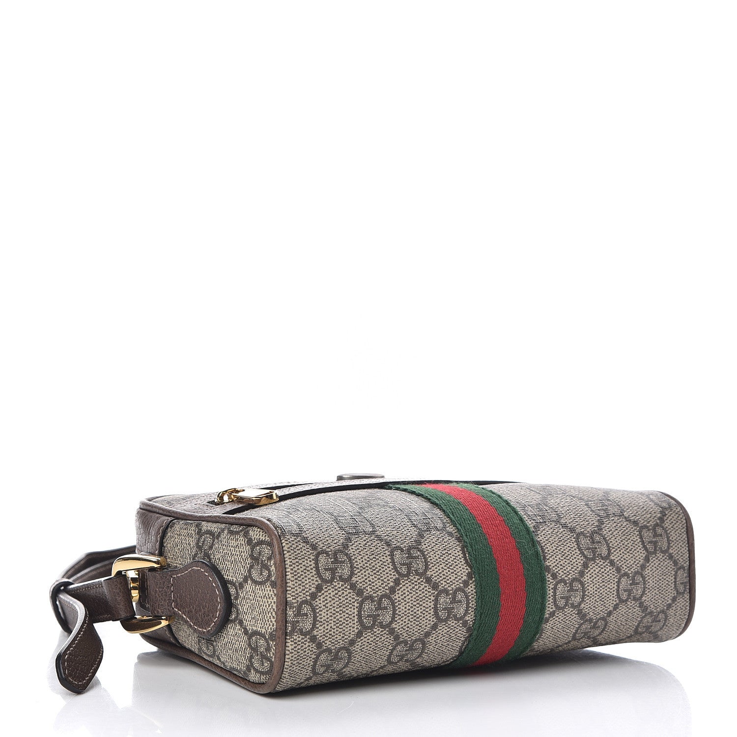 Gucci GG Supreme Monogram Web Mini Ophidia Shoulder Bag Brown 4 of 13