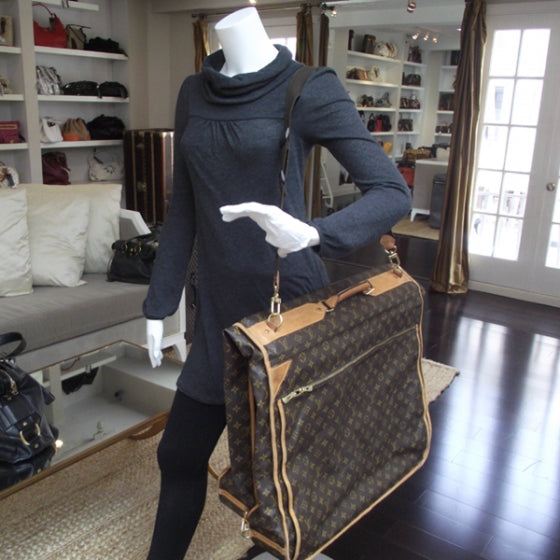 Louis Vuitton Canvas Leather Garment Bag 2 of 11