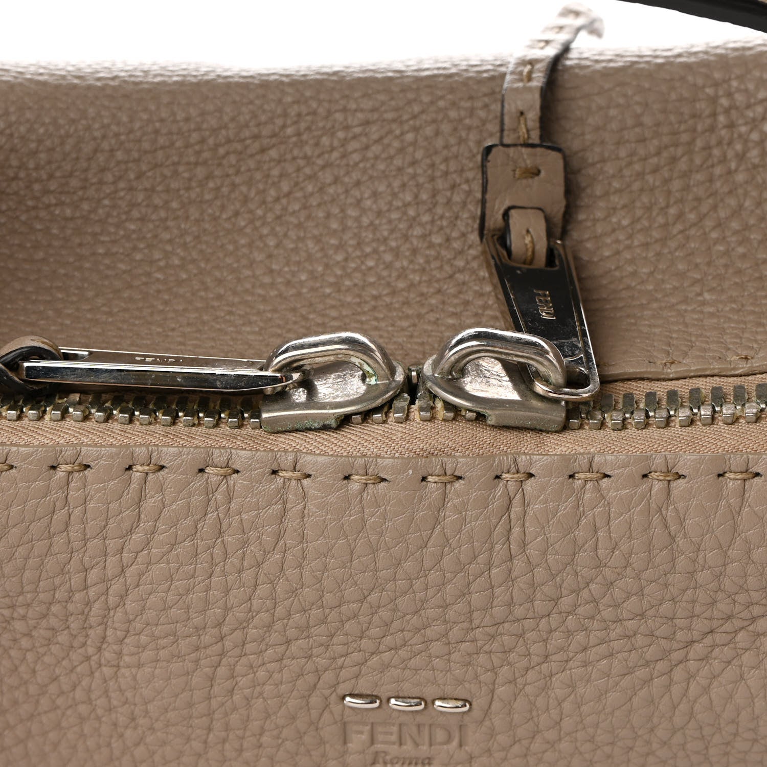 Fendi Cuoio Romano Selleria Lei Boston Tote Corda 14 of 18