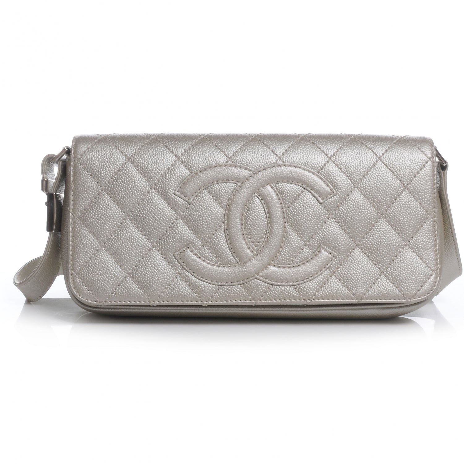 Chanel Caviar Quilted CC Shoulder Bag Pearl 1 of 7