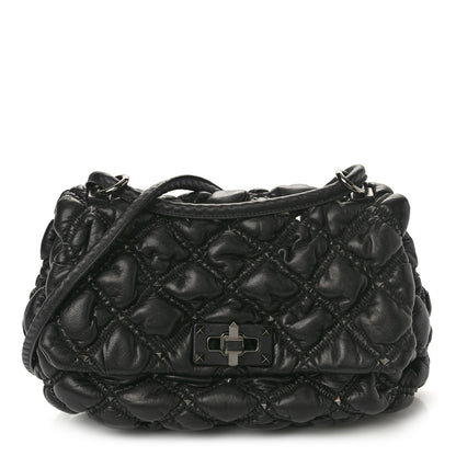Valentino Garavani Nappa Medium Spikeme Shoulder Bag Black 1 of 9