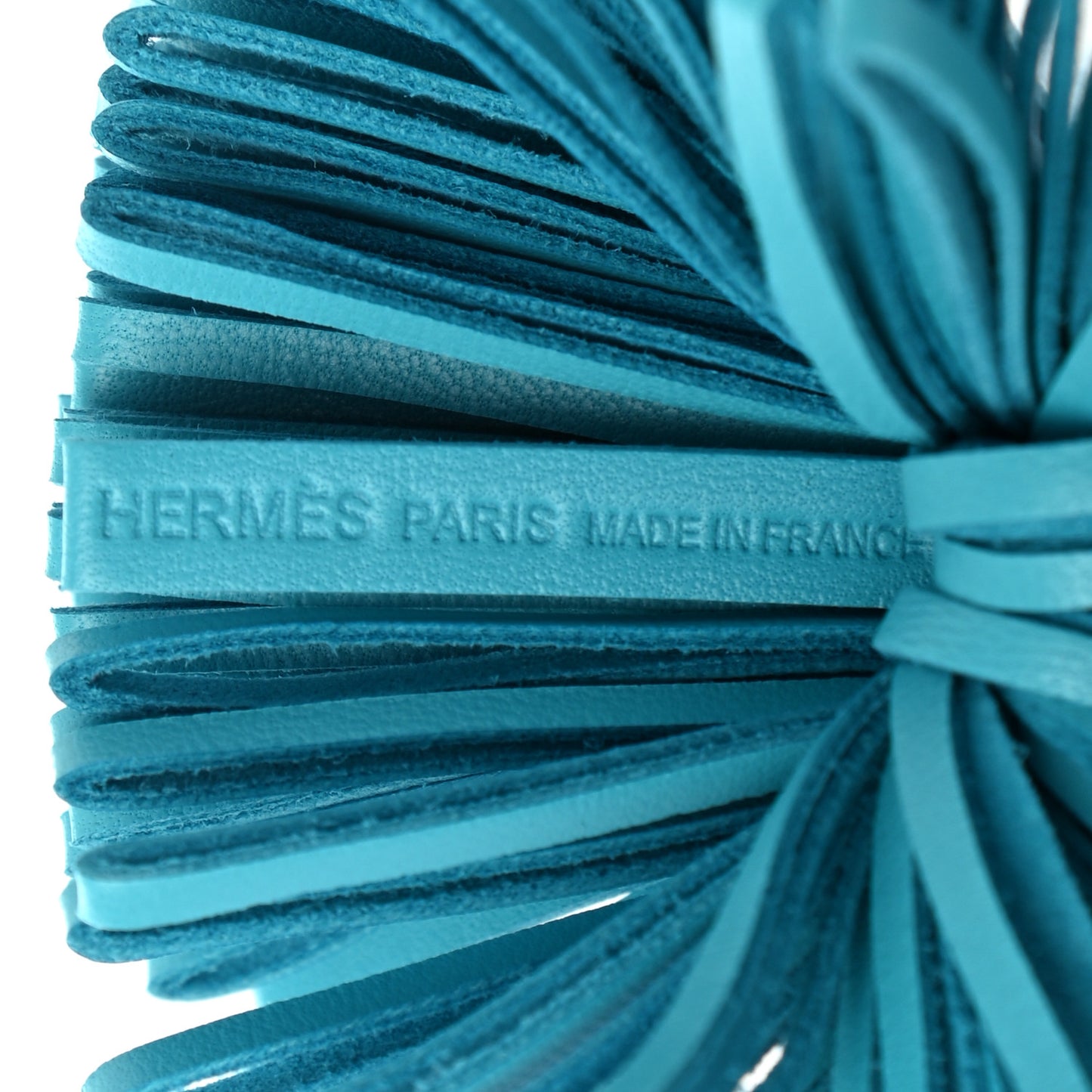 Lambskin Carmen Tassel Key Holder Bleu Azteque