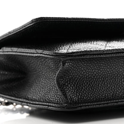 Chanel Caviar Quilted Wallet on Chain WOC Black 10 of 12
