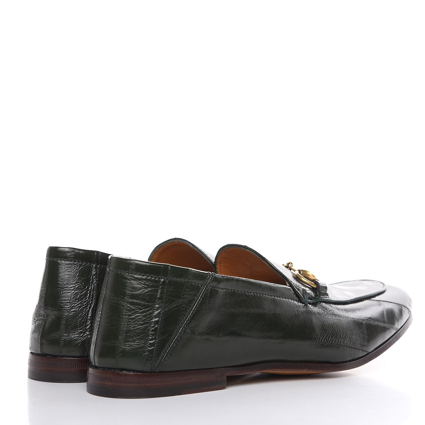 Eel Mens Horsebit Loafers 5 Verde