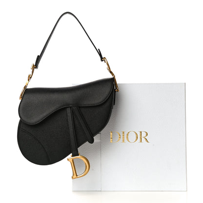 Christian Dior Grained Calfskin Saddle Bag Black 13 of 13