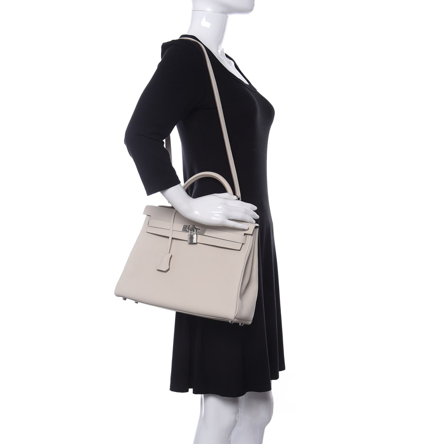 Hermes Togo Kelly Retourne 32 Craie 2 of 11
