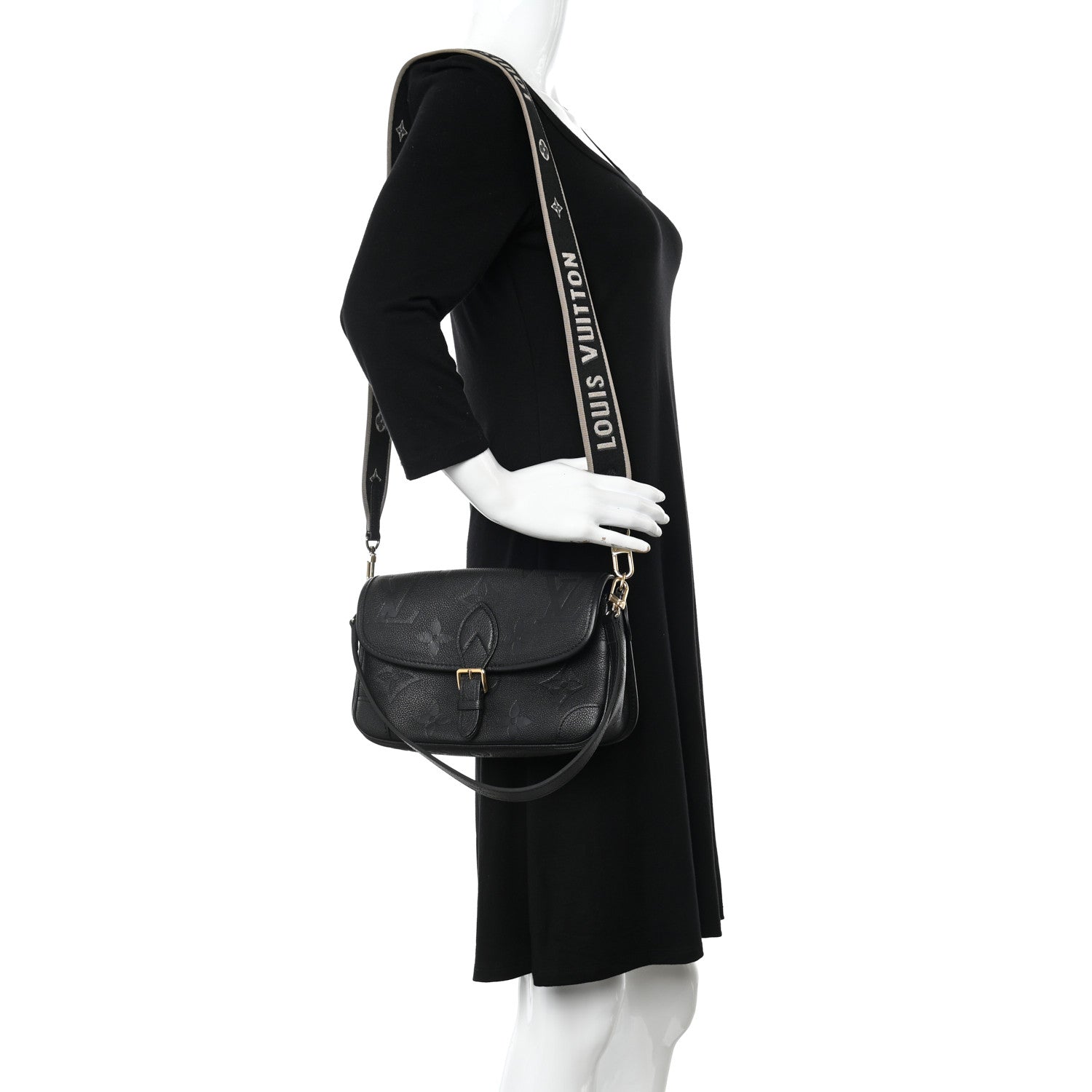 Louis Vuitton Empreinte Monogram Giant Diane Black 2 of 13