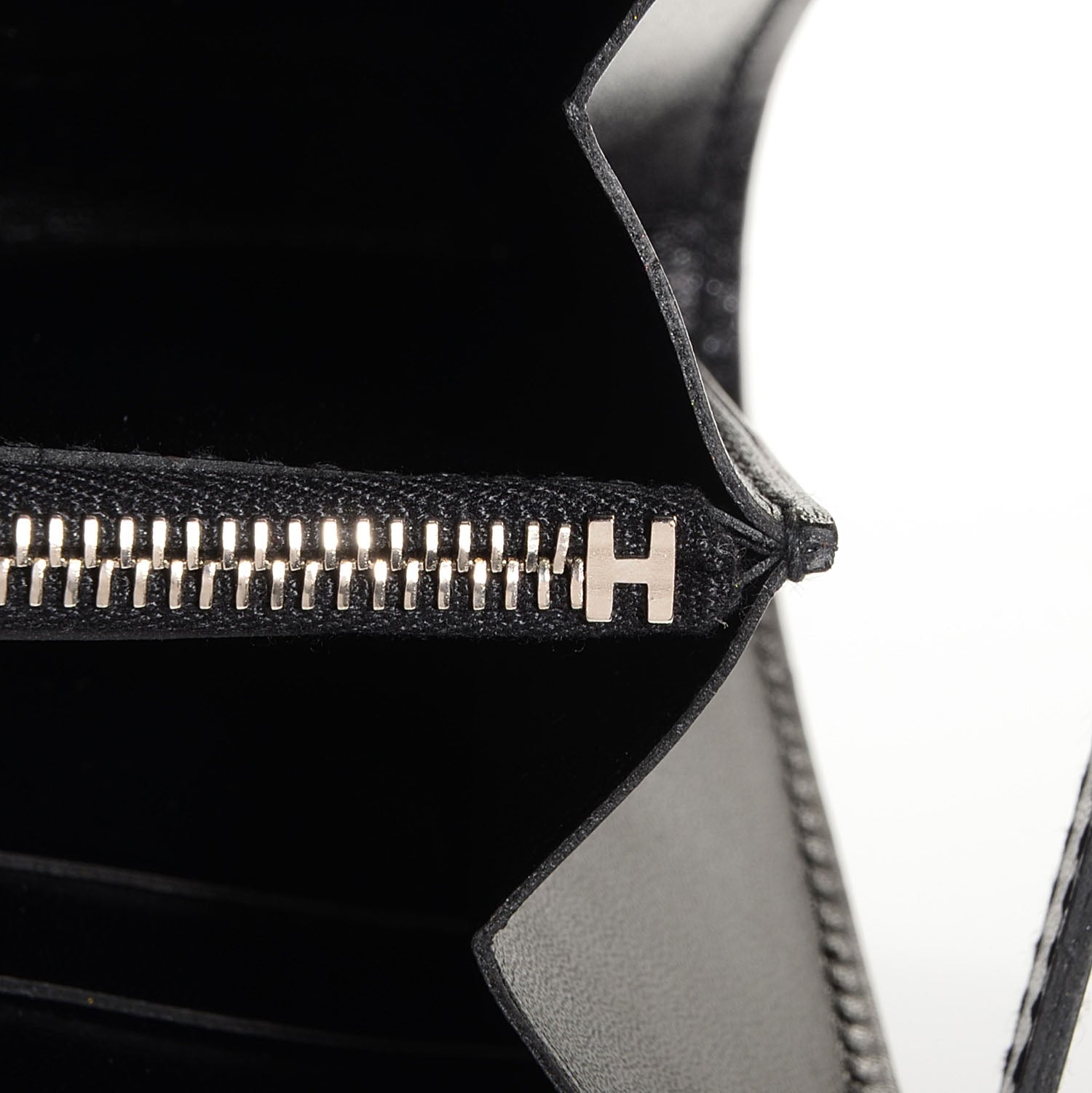 Hermes Guilloche Box Kelly Longue Wallet Black 14 of 15