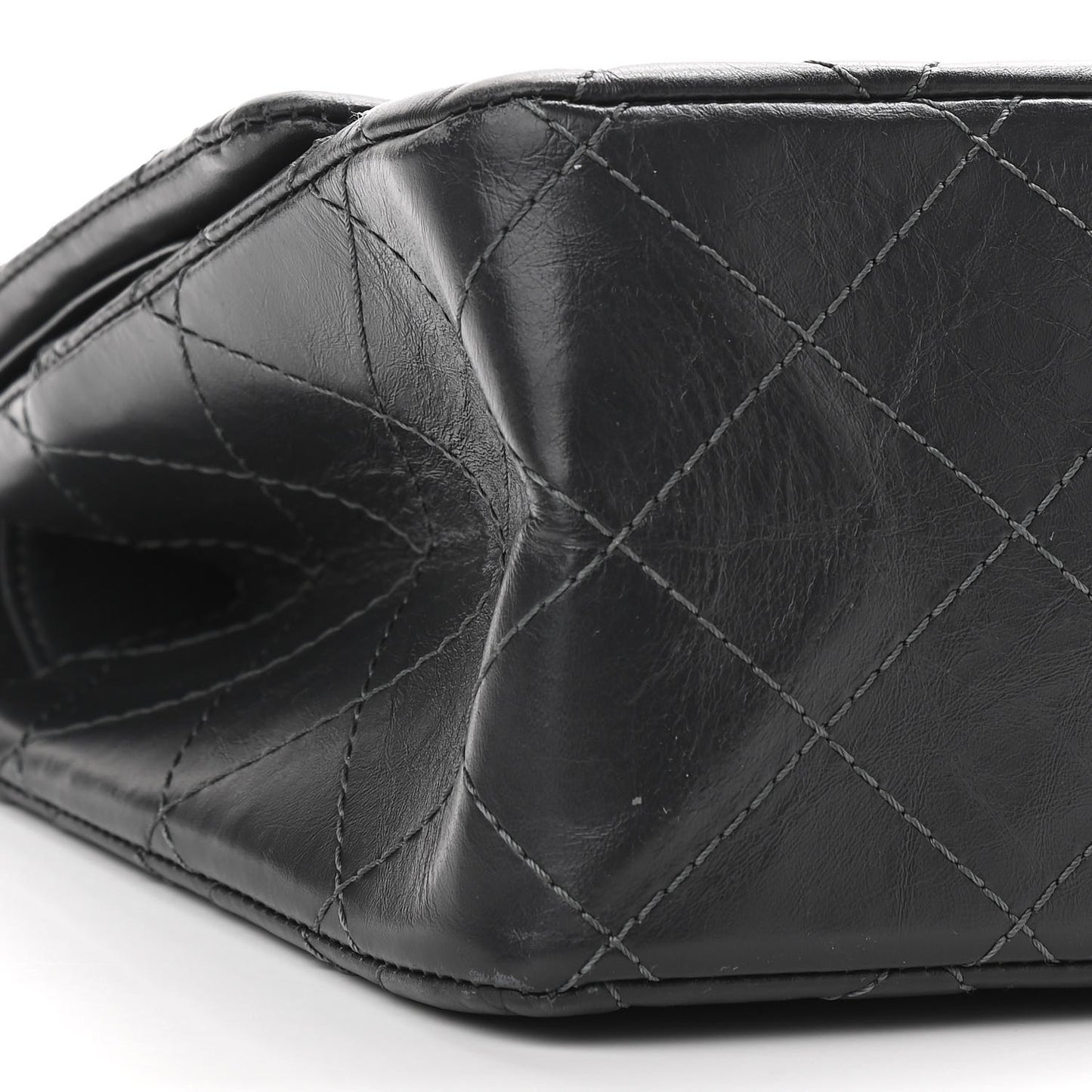 Aged Calfskin Quilted 2.55 Reissue 227 Flap Grey